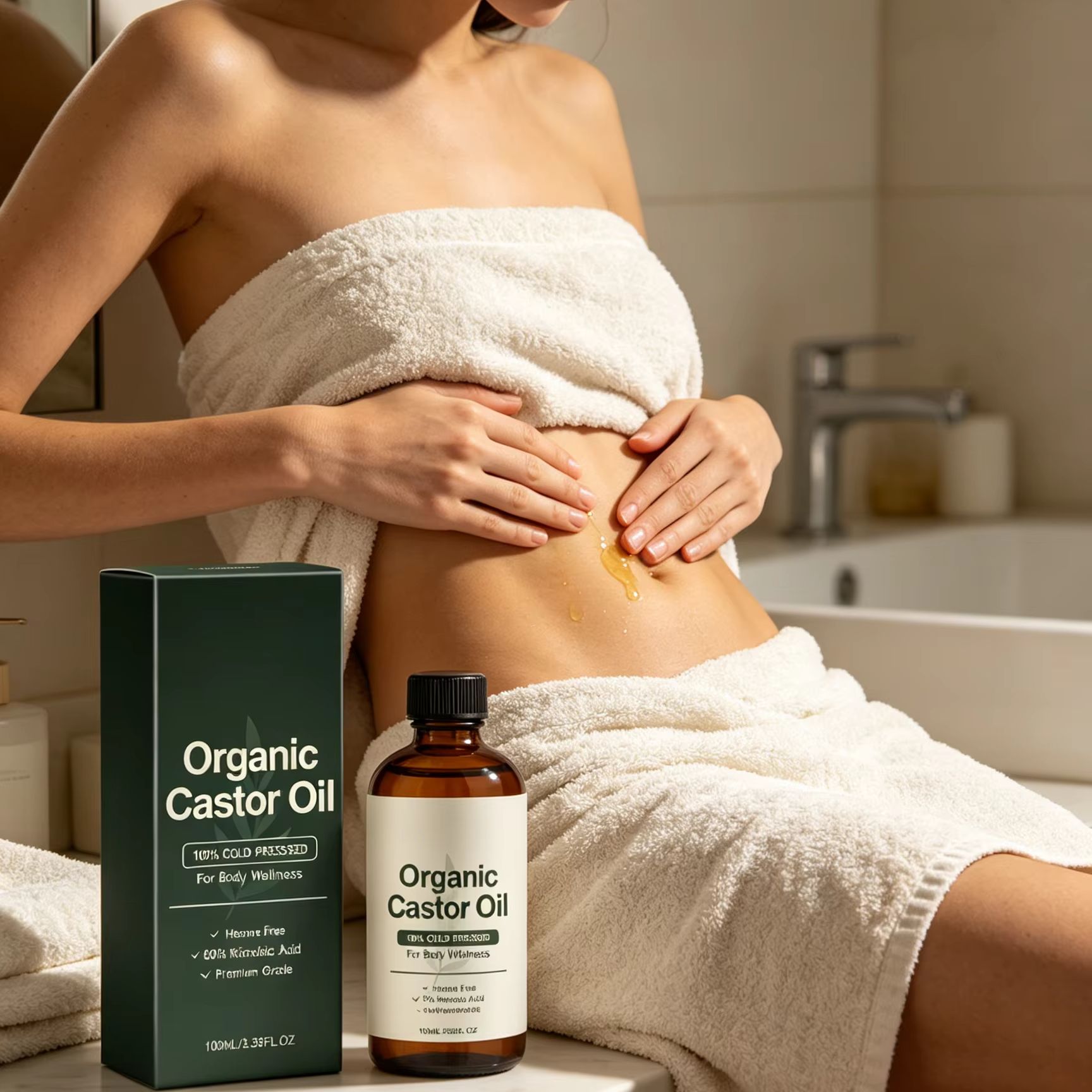 Castor Oil Cold Press - 유기농 캐스터 오일 냉압착 딥 하이드레이션