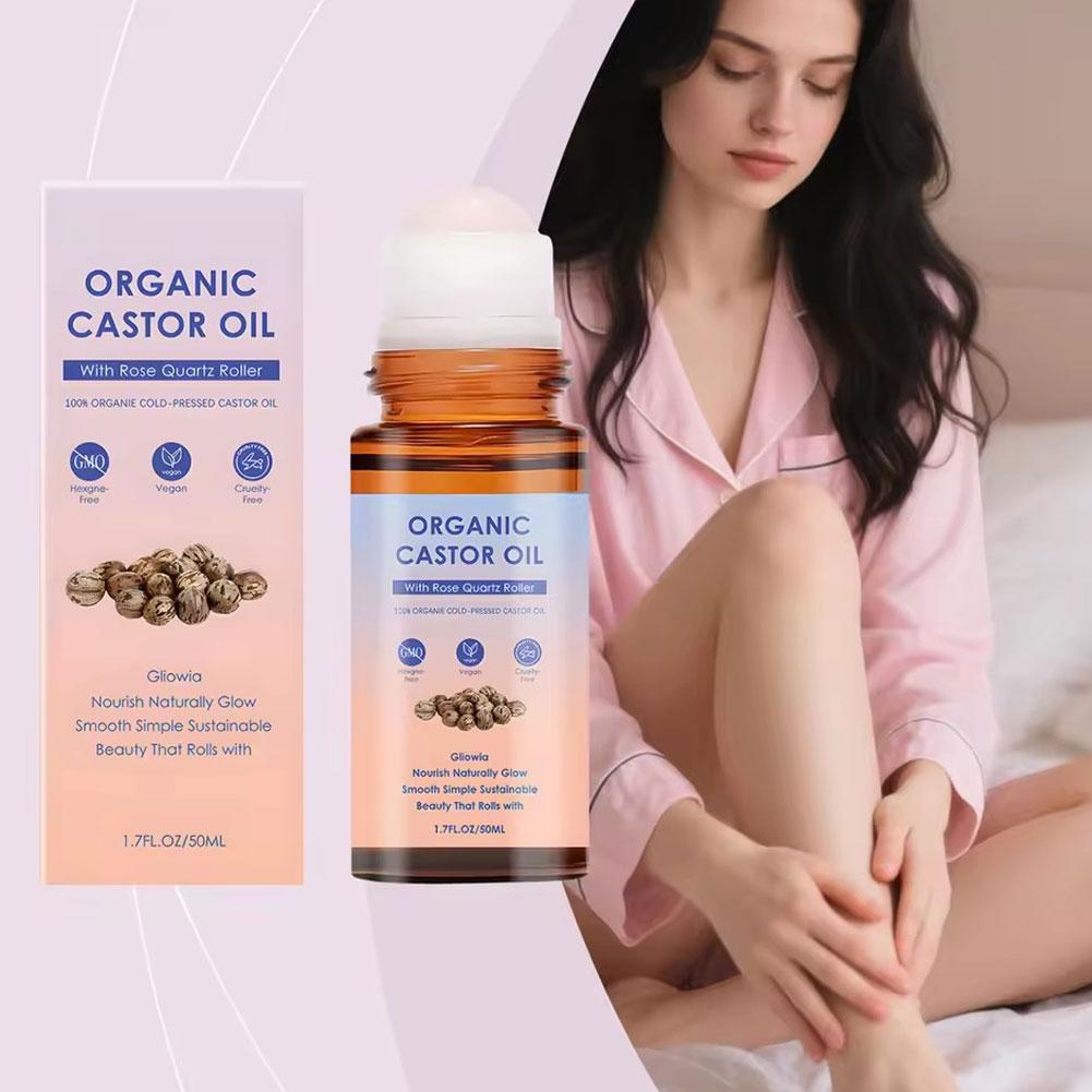 Castor Oil Cold Press - 50ml 유기농 캐스터 오일 로즈 쿼츠