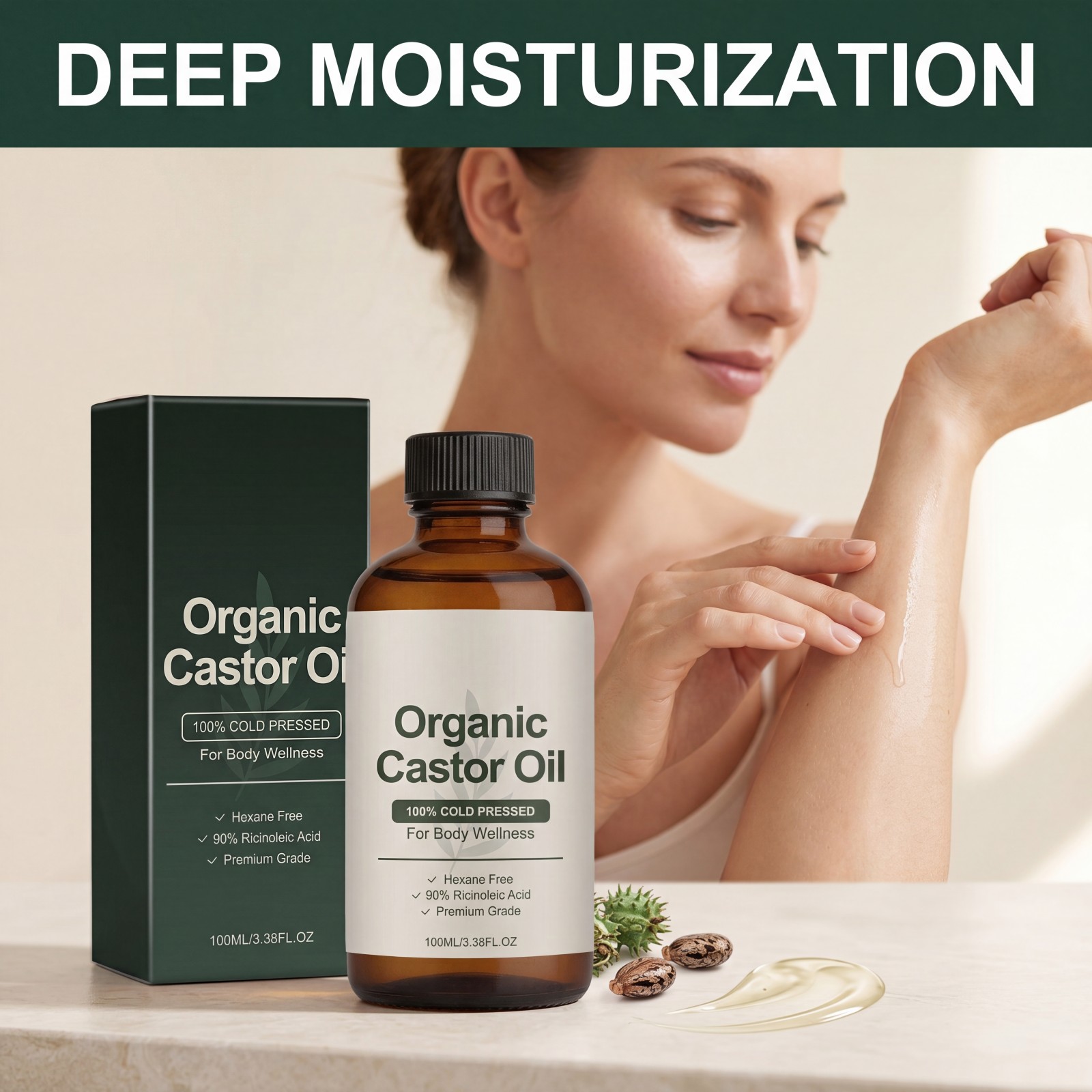 바디 모이스처라이저 오일 유기농 캐스터 100% 냉압착 - Castor Oil Cold Press 리뷰 및 가격