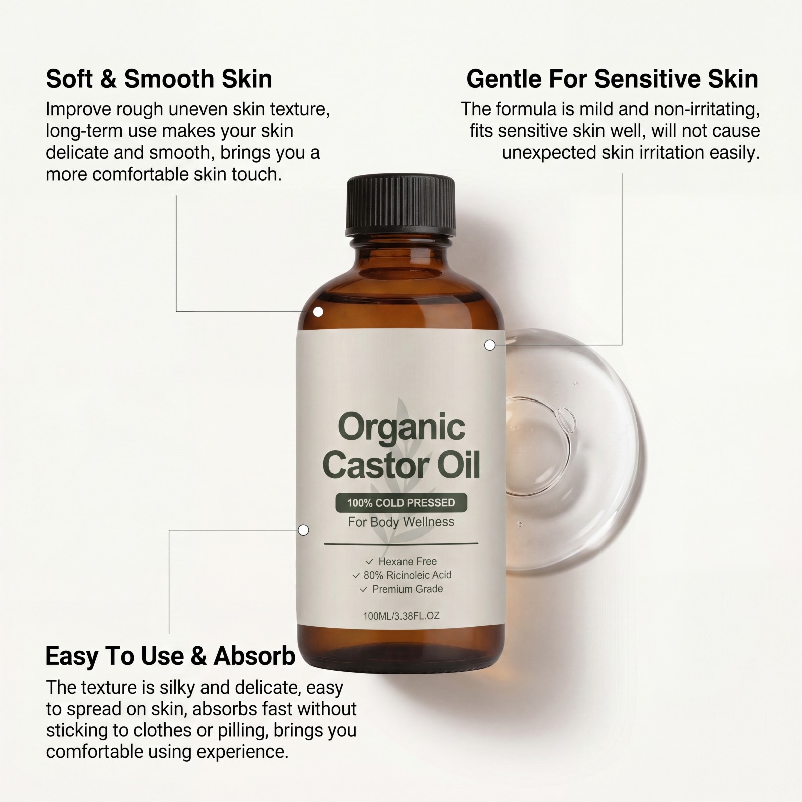 바디 모이스처라이저 오일 유기농 캐스터 100% 냉압착 - Castor Oil Cold Press 리뷰 및 가격