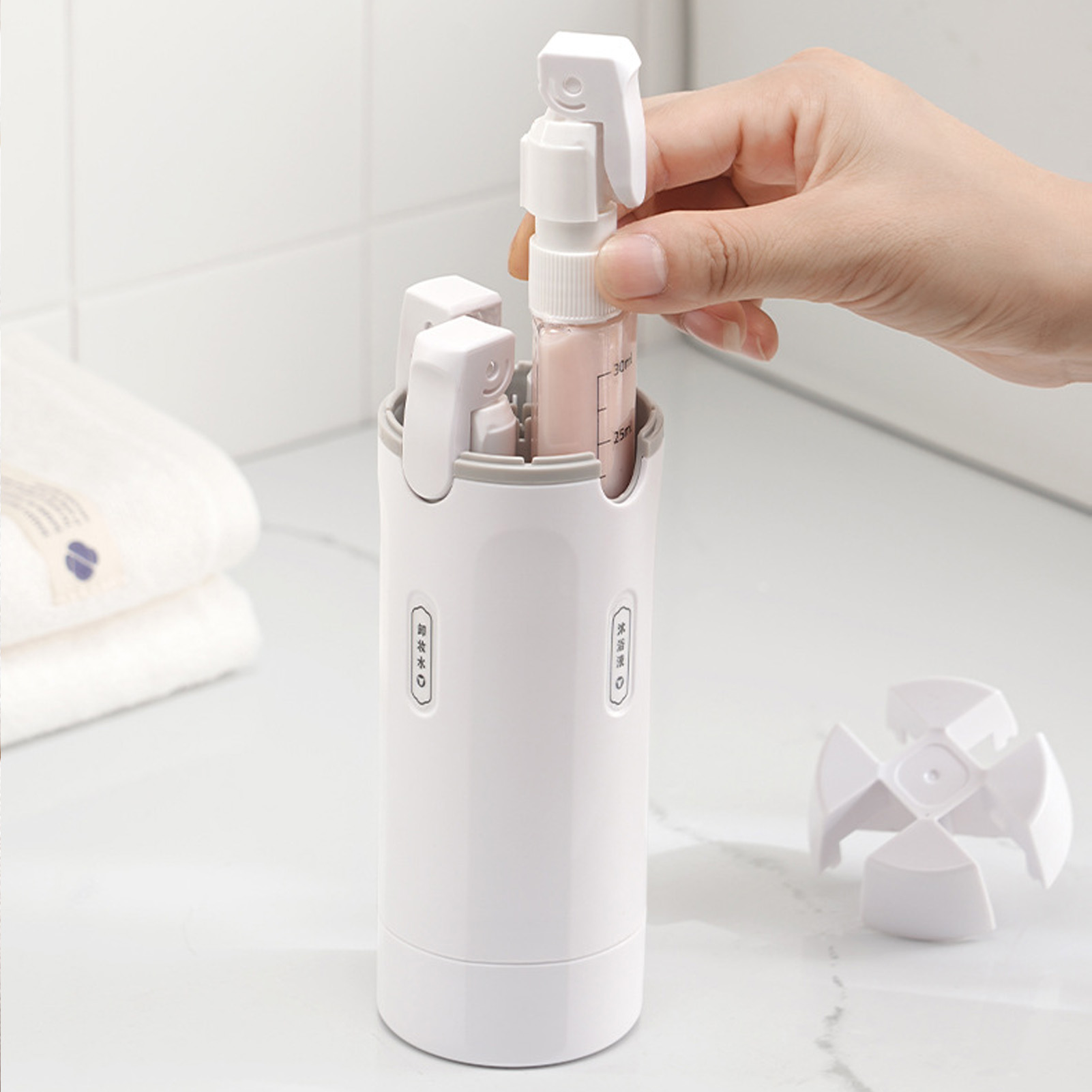 4-in-1 여행용 액체 디스펜서 분리형 병 시스템 샴 - Dry Shampoo Travel 리뷰 및 가격