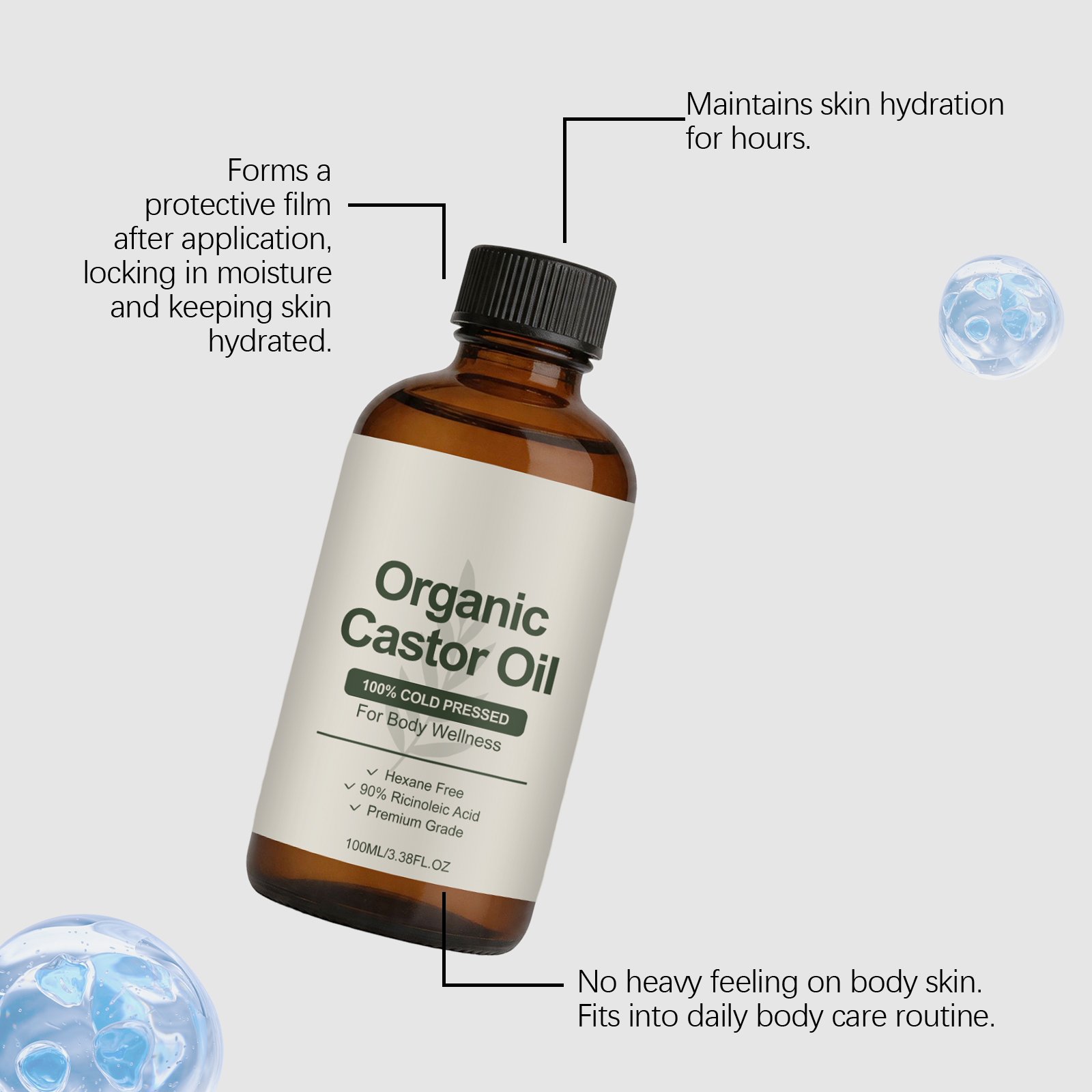 유기농 캐스터 오일 냉압착 헥산 프리 리시놀레산 보습  - Castor Oil Cold Press 리뷰 및 가격