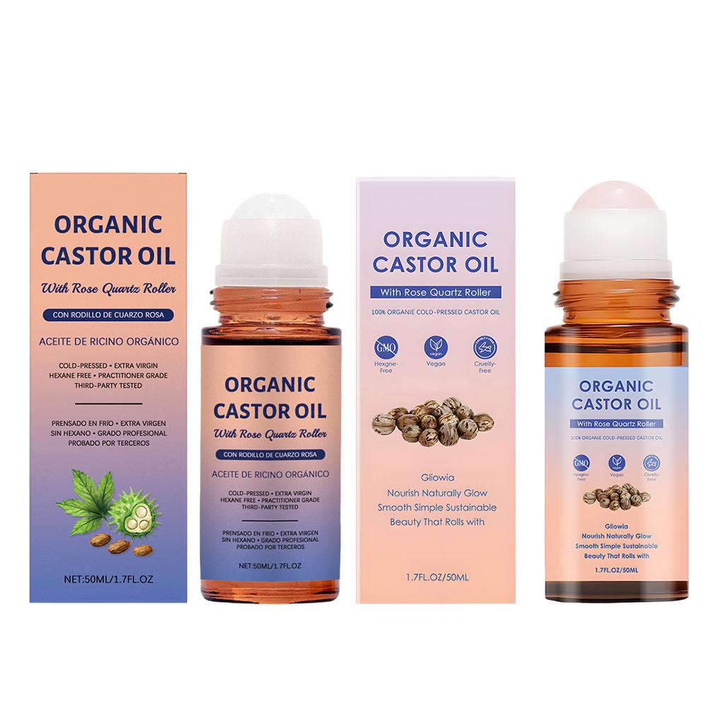 50ml 유기농 캐스터 오일 롤온(로즈 쿼츠 롤러 포함 - Castor Oil Cold Press 리뷰 및 가격